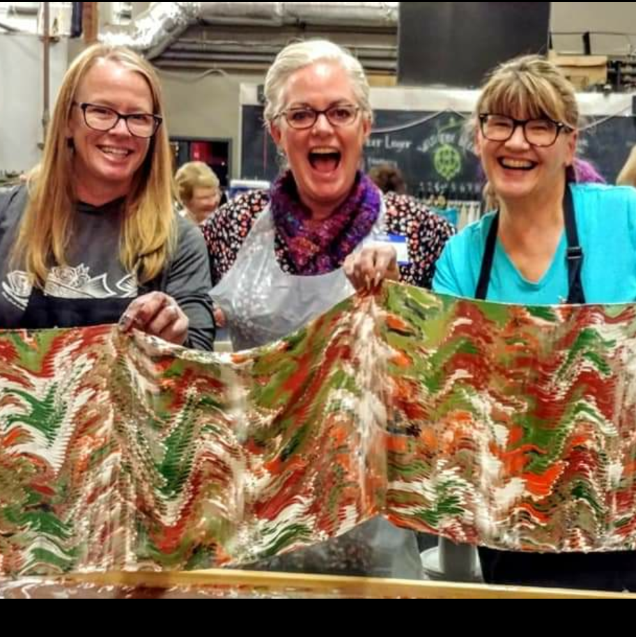 Silk Scarf Water Marbling Workshop Friday, December 15
