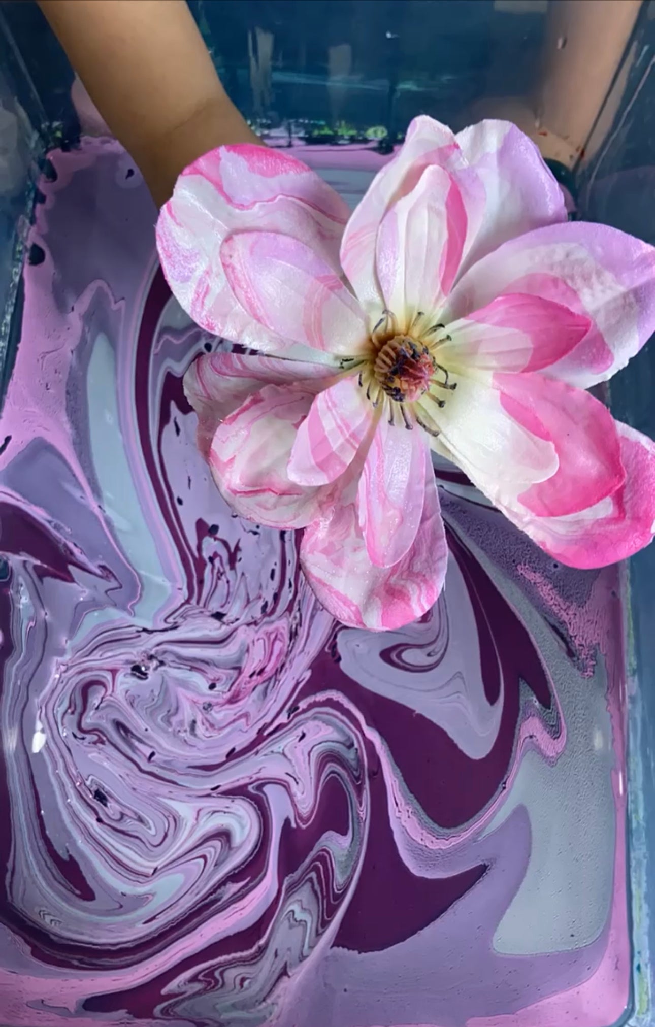 Water Marbled Flower