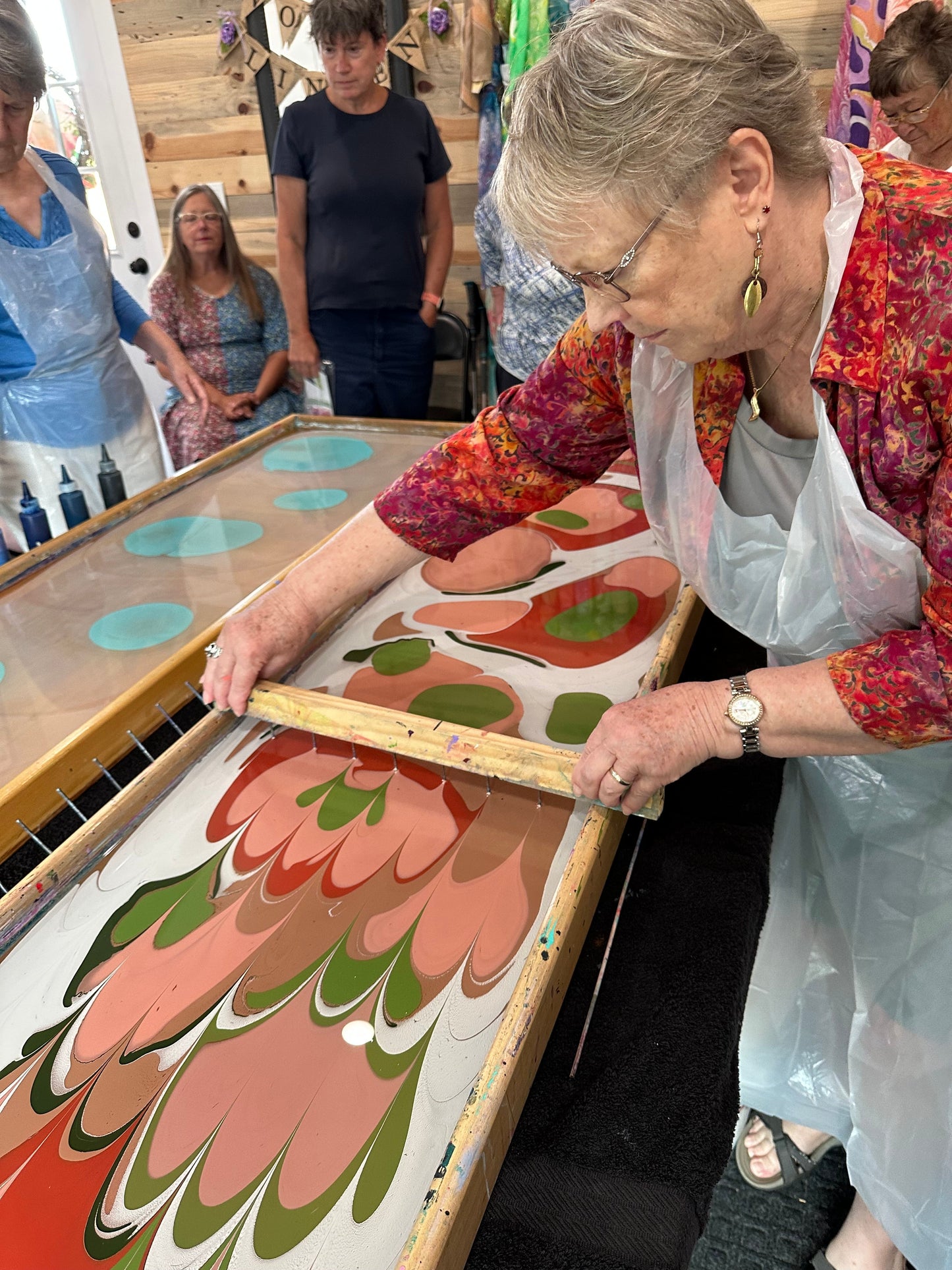 Silk Scarf Water Marbling Workshop Friday, December 15