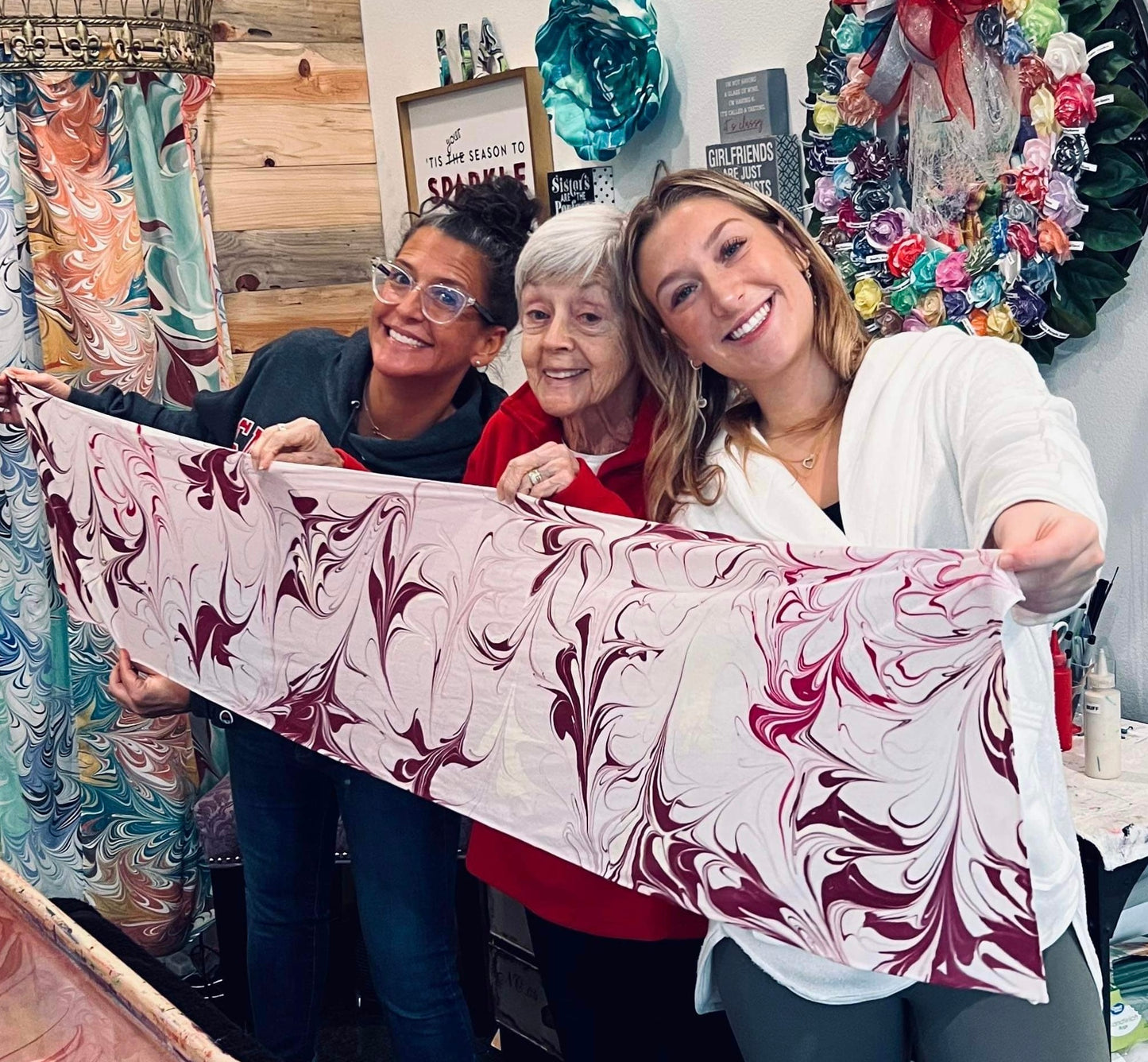 Marbling Scarves with Elizabeth (Private Event)