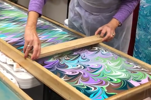 Experience Water Marbling on a Silk Scarf-Spring Art Class April 25