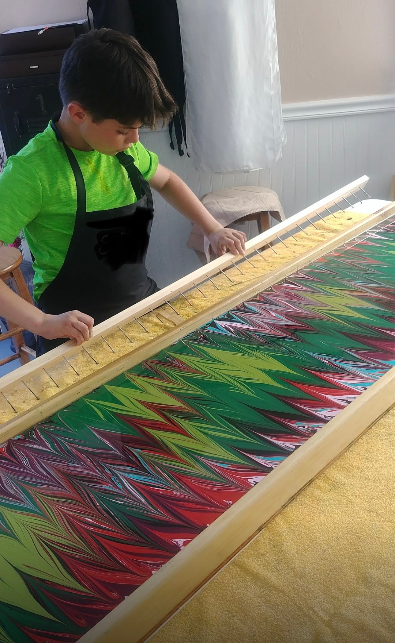 Experience Water Marbling on a Silk Scarf-Spring Art Class April 25